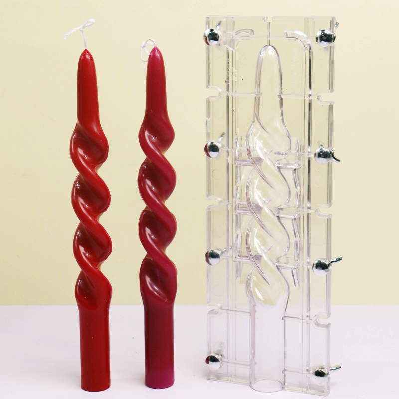Candle Making Supplies For Beginners - Витая полосатая колонна, акриловая форма для