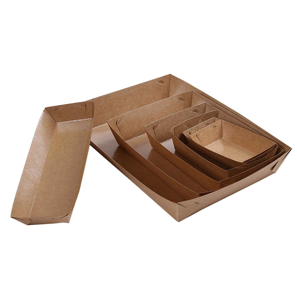 Kraft Paper Box - 30 шт. одноразовых упаковочных лотков из