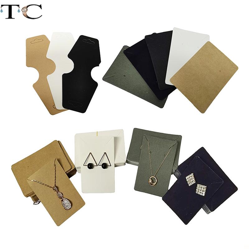 Kraft Hang Tag - 50 шт./партия, бирка-гвоздик для украшений