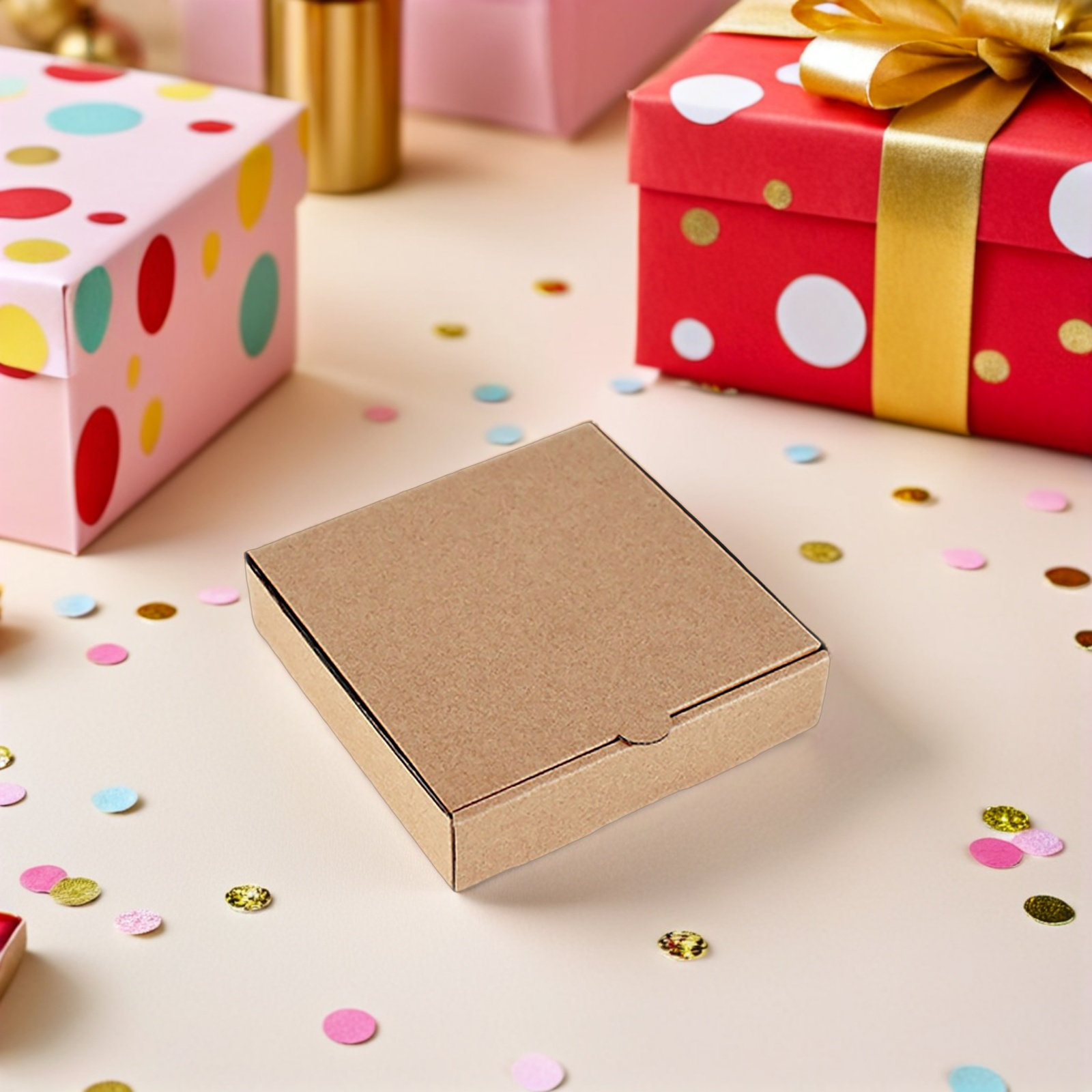 Kraft Paper Box - 10 шт. мини-коробок для пиццы из