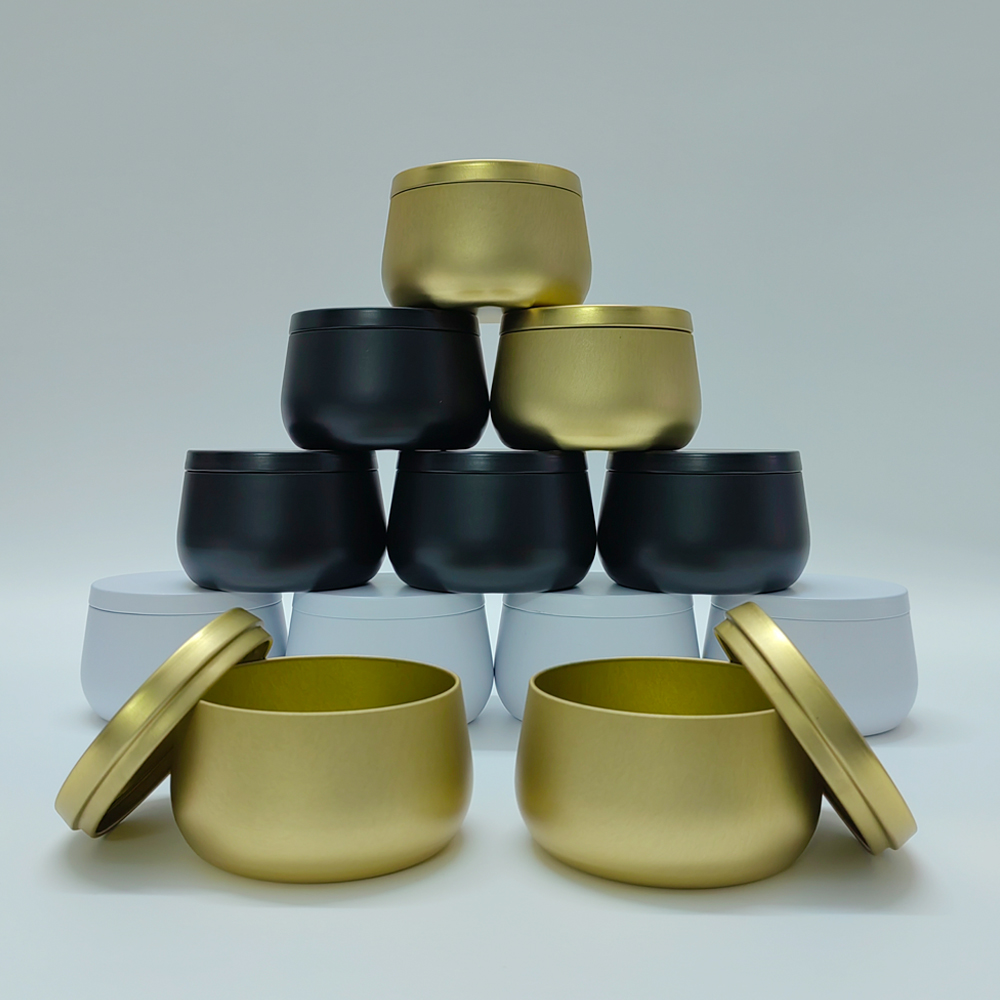 Black Tin Candle - 12 шт., 8 унций, белые, черные,