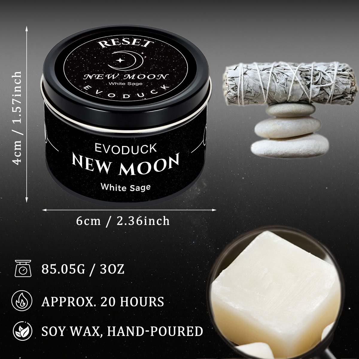 Новая ароматическая свеча «Лун – обзор и цена Black Tin Candle