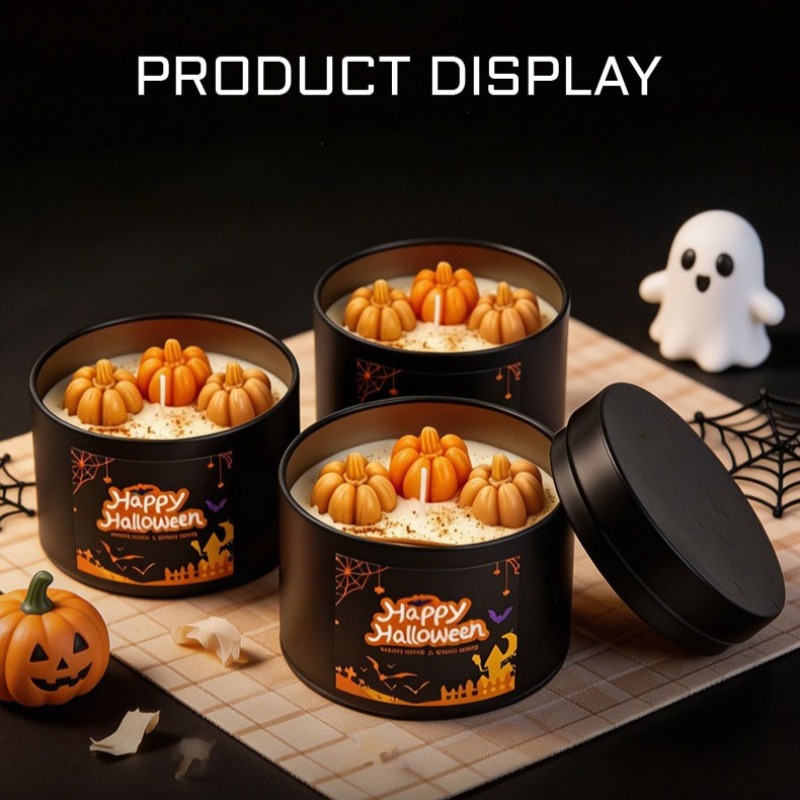 Осенний декор для Хэллоуина: ц – обзор и цена Black Tin Candle