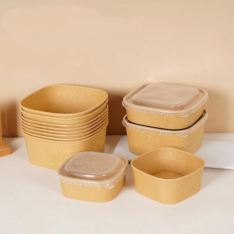 Одноразовые квадратные ланч-бо – обзор и цена Kraft Paper Box
