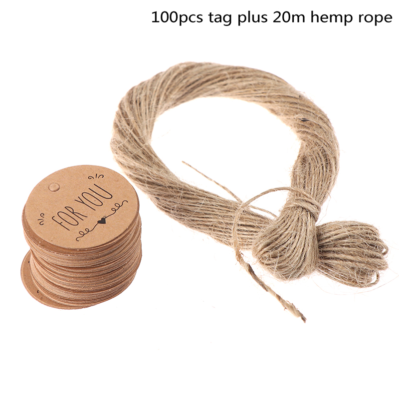 100 шт. бирок из крафт-бумаги  – обзор и цена Kraft Hang Tag